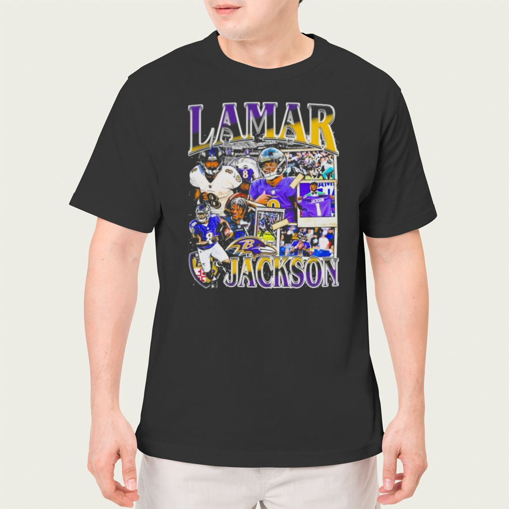 Lamar Jackson Baltimore Ravens T-Shirt Youth Size XS Purple Name