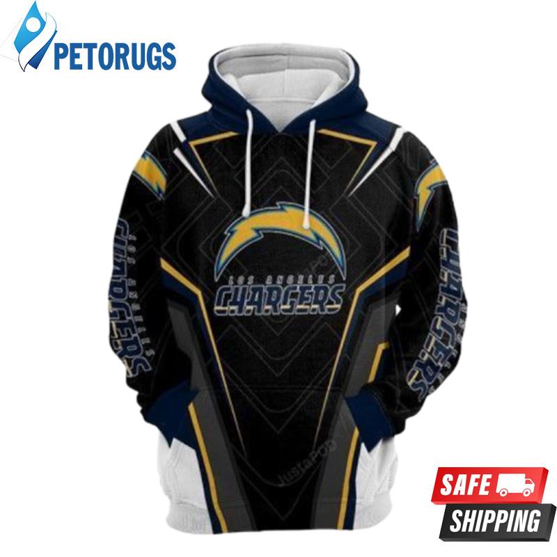 Los Angeles Chargers Nfl Football Balls Black Blue Los Angeles Chargers Los Angeles Chargers 3D Hoodie