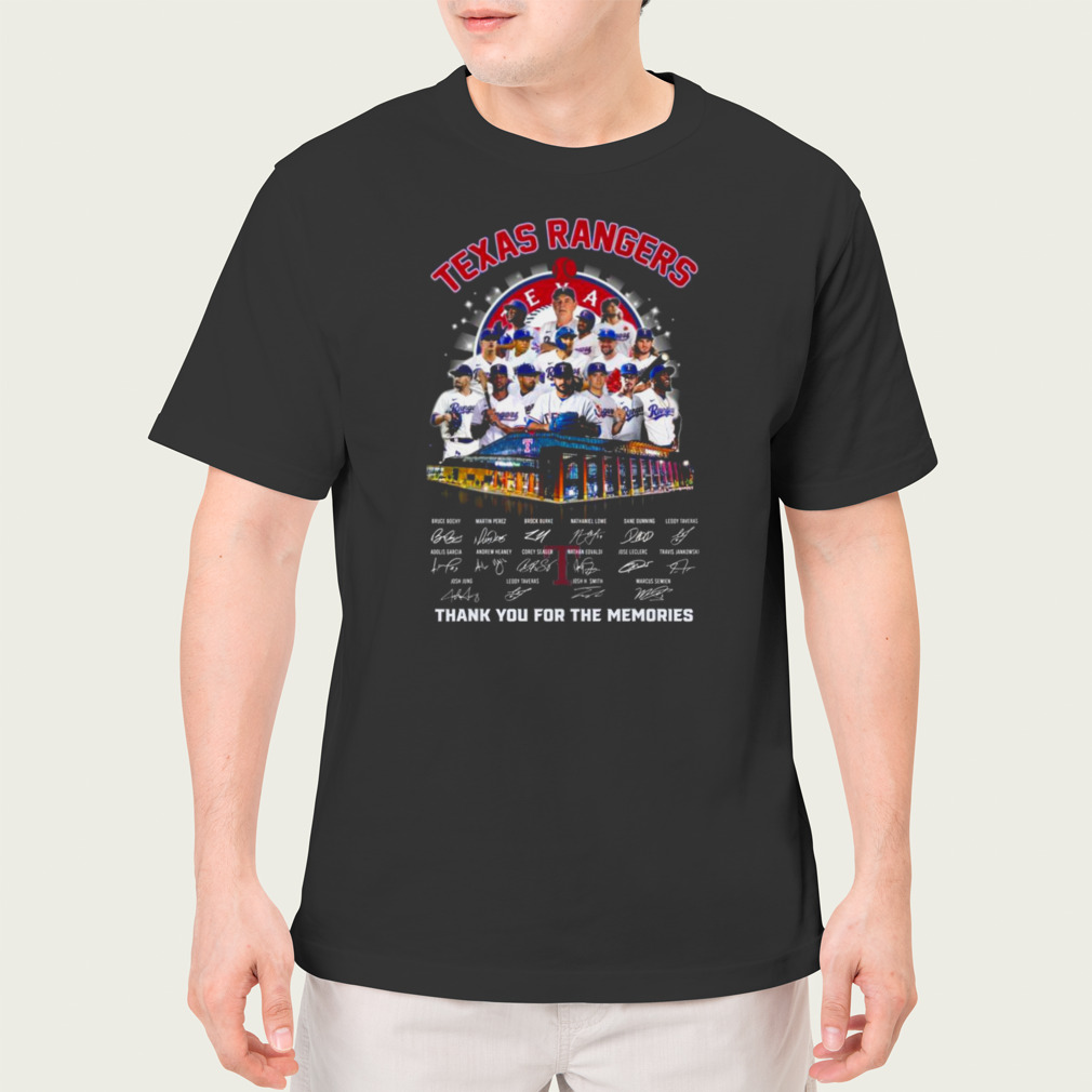 Texas Rangers Players 2023 Thank You For The Memories Signatures Shirt