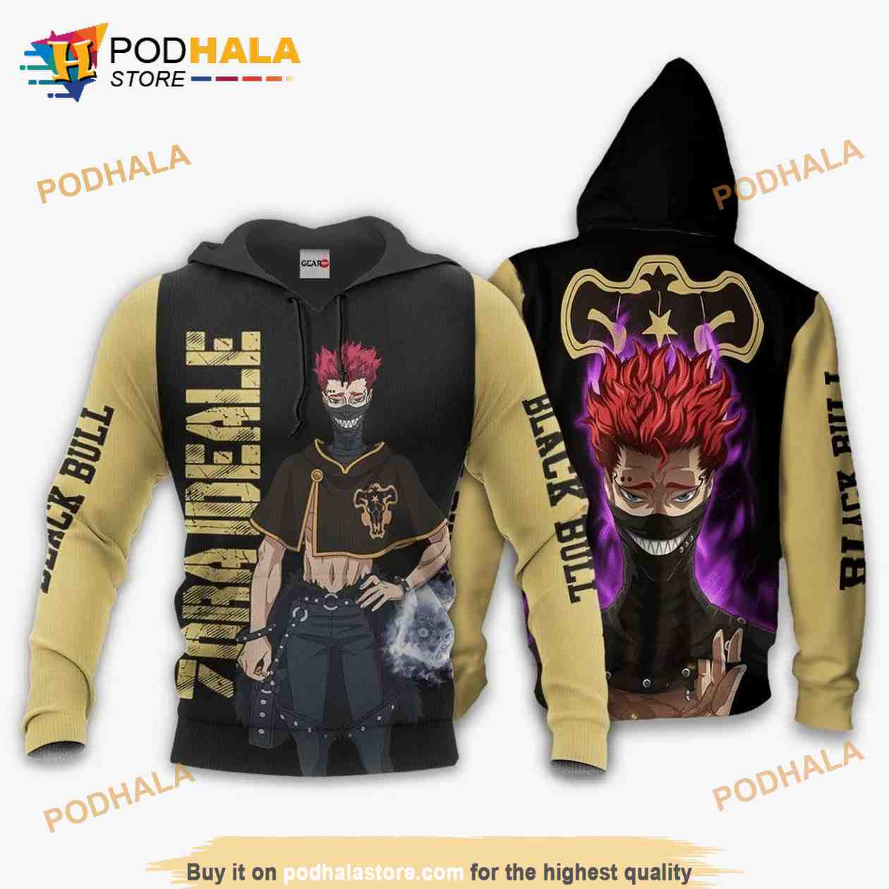 Zora Ideale Anime Manga Black Clover Black Bull 3D Hoodie - Bring Your Ideas, Thoughts And Imaginations Into Reality Today