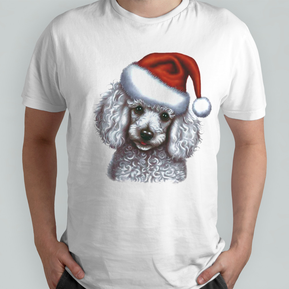 White Toy Poodle Puppy Christmas shirt