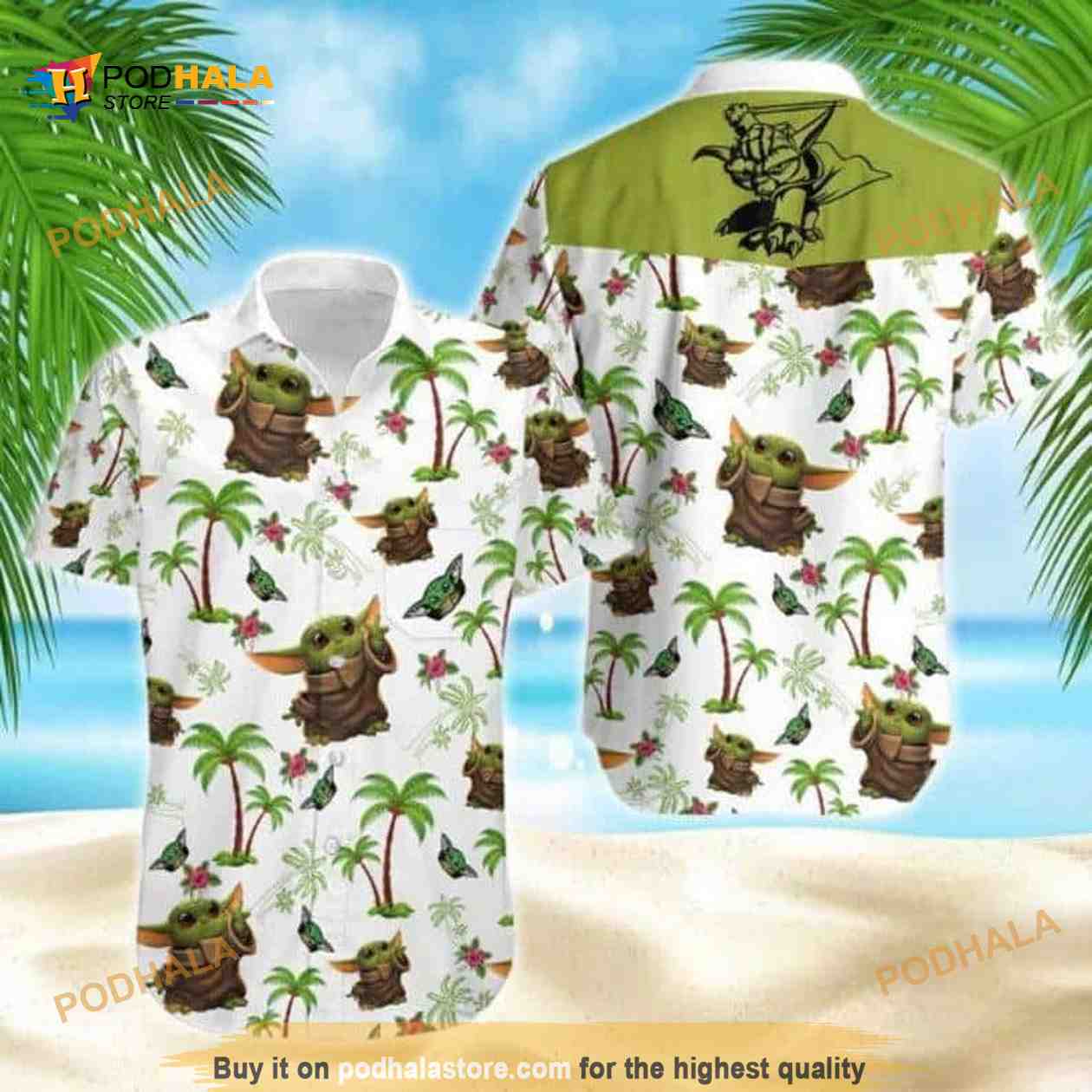 Baby Yoda Star Wars Hawaiian Shirts Banana Leaves Pattern Beach Gift For  Best Friend