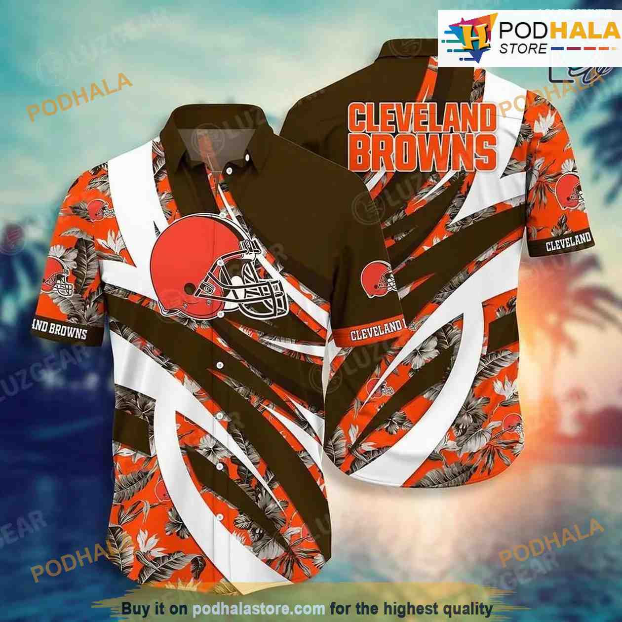 Cleveland Browns Louis Vuitton LV NFL Custom Hawaiian Shirt - Tagotee