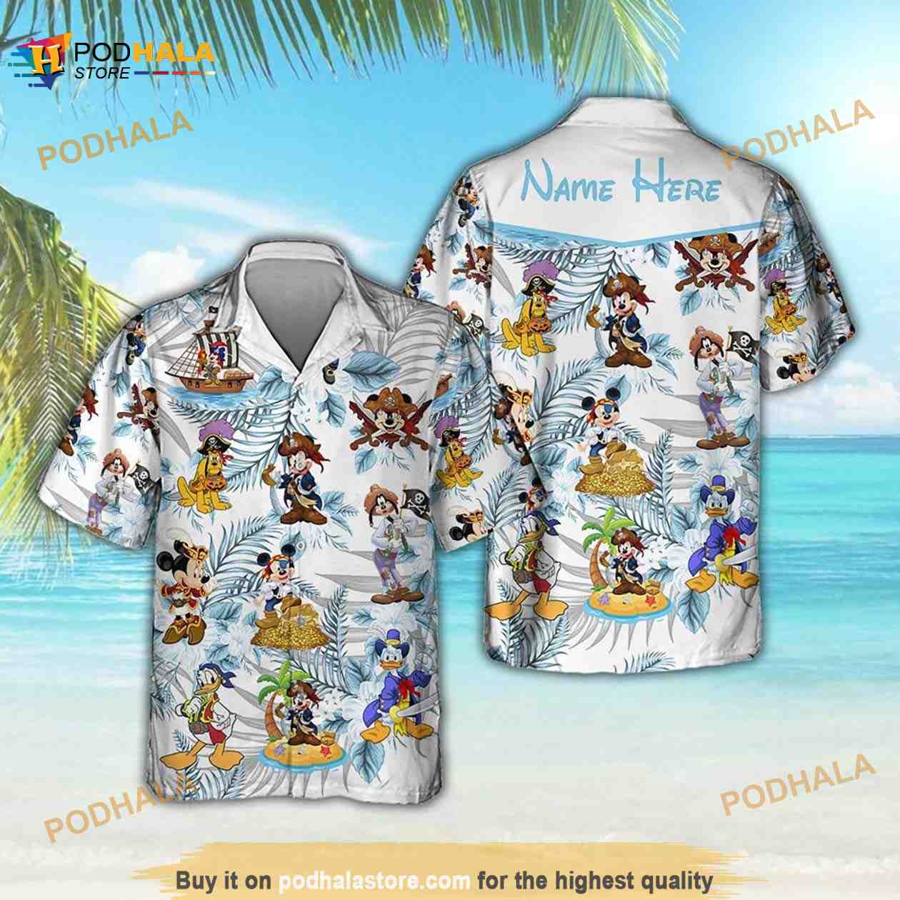 Disney Pirates of Caribbean Hawaiian Shirt, Mickey And Friends Button Shirt  - Bring Your Ideas, Thoughts And Imaginations Into Reality Today