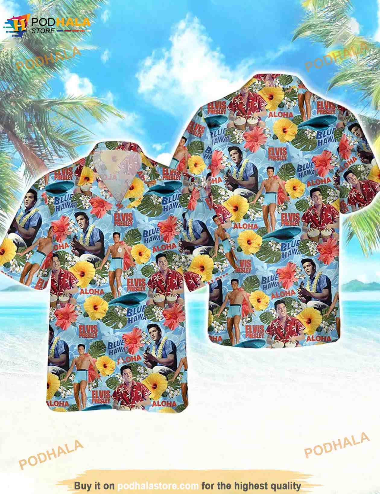 Elvis Presley Aloha Hawaiian Shirt, Elvis Hawaiian Shirt, Aloha Vibes Beach Shirt - Bring Your Ideas, Thoughts And Imaginations Into Reality Today
