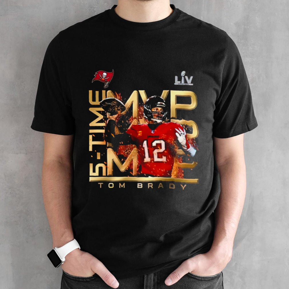 Tom Brady Tampa Bay Buccaneers Mvp 5 Times Super Bowl Lv Shirt - Peanutstee