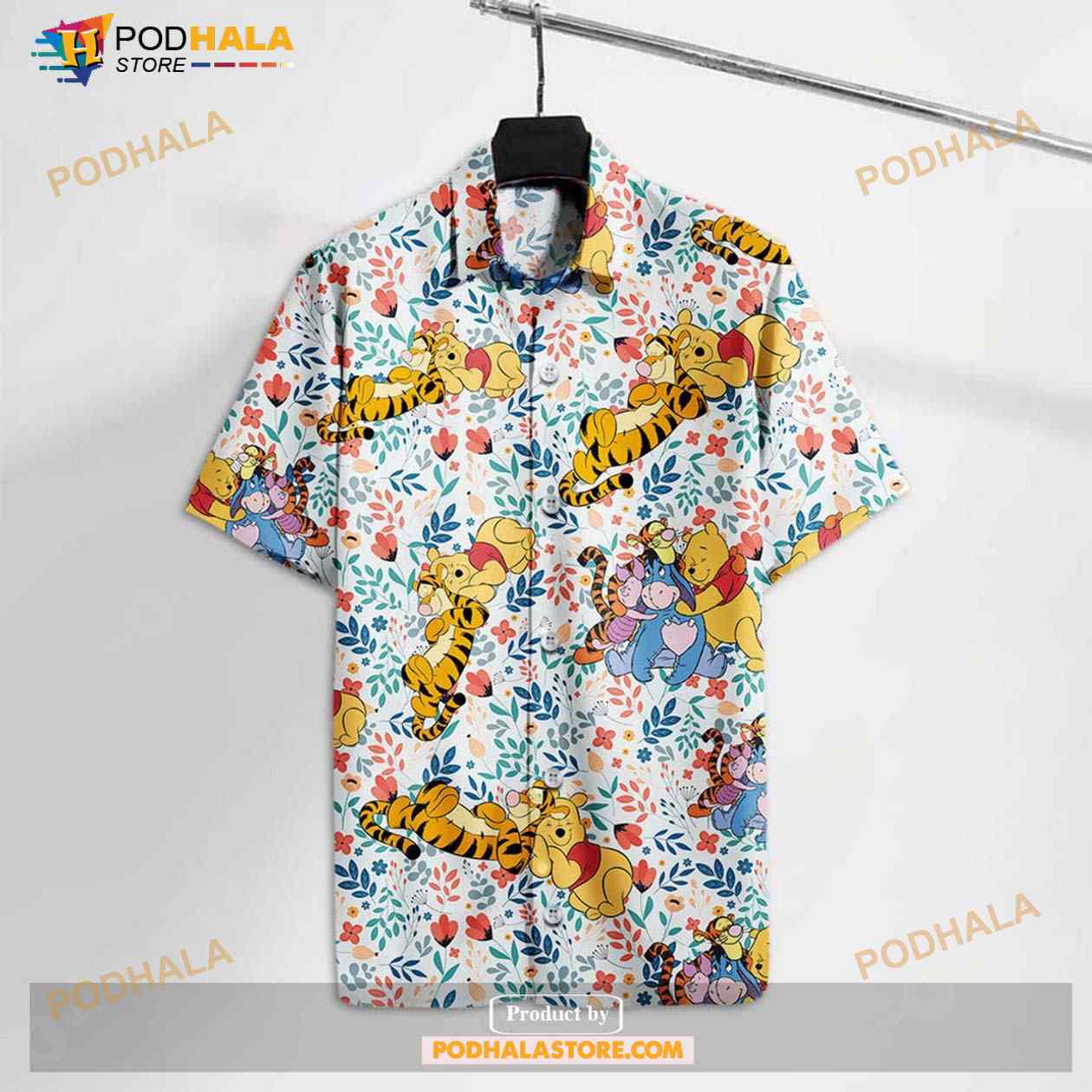 Wtp Pooh A Big Hug With Friends High Quality Funny Hawaiian Shirt - Bring Your Ideas, Thoughts And Imaginations Into Reality Today