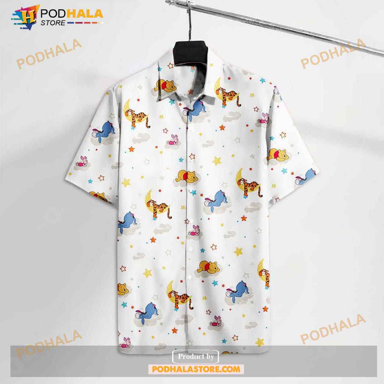 Wtp Sleeping Pooh Eeyore Tigger Piglet Funny Hawaiian Shirt - Bring Your Ideas, Thoughts And Imaginations Into Reality Today