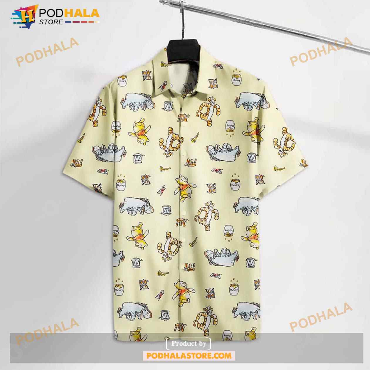 Wtp Yellow Pooh Bear Comic Awesome High Funny Hawaiian Shirt - Bring Your Ideas, Thoughts And Imaginations Into Reality Today