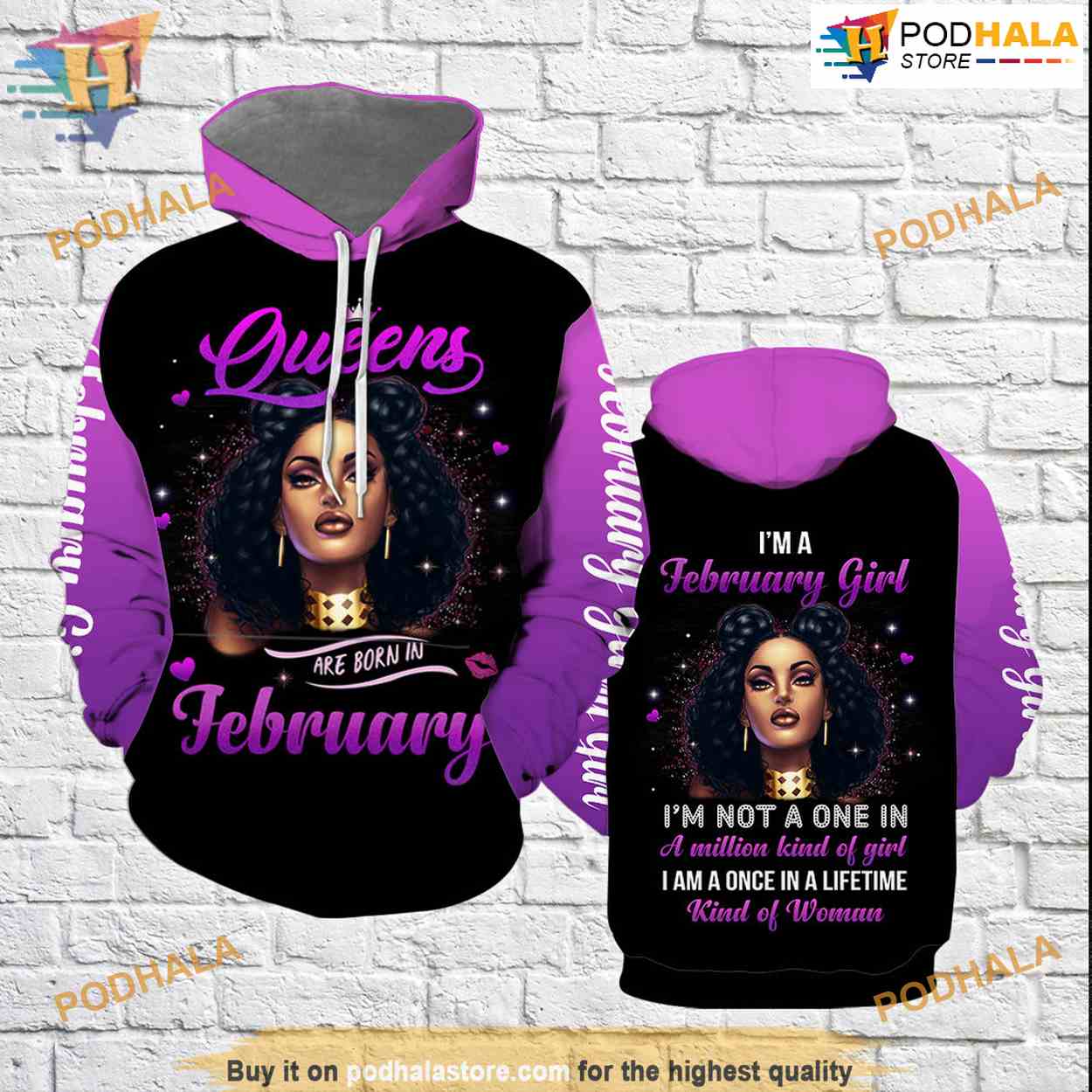 February Girl All Over Printed 3D Hoodie Sweatshirt - Bring Your Ideass, Thoughts And Imaginations Into Reality Todays