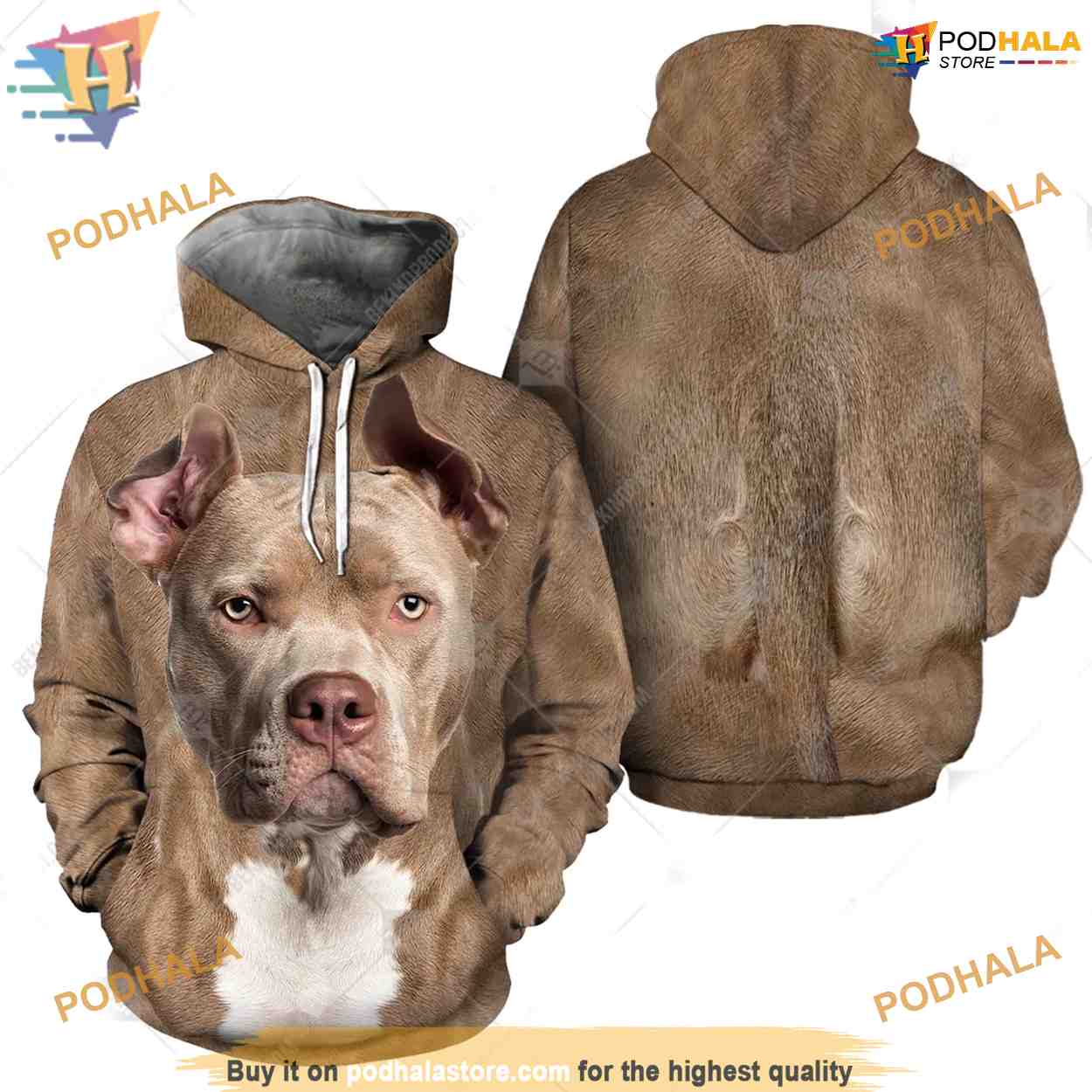 American Bully Dog Full Head And Body Animal Costume All Over Printed 3D Hoodie - Bring Your Ideas, Thoughts And Imaginations Into Reality Today