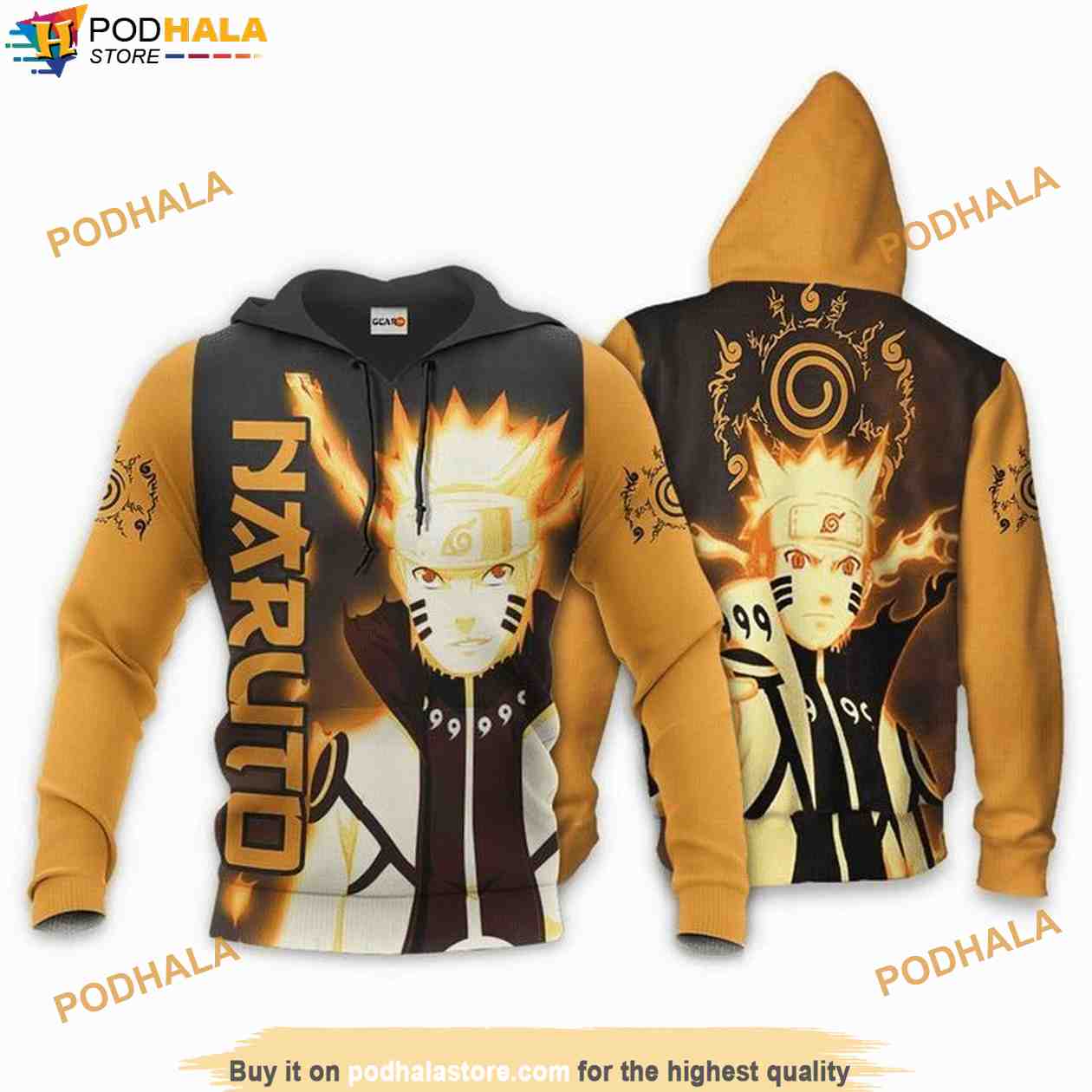 Naruto Kurama Anime Manga 3D Hoodie, Gifts For Naruto Lovers - Bring Your Ideas, Thoughts And Imaginations Into Reality Today