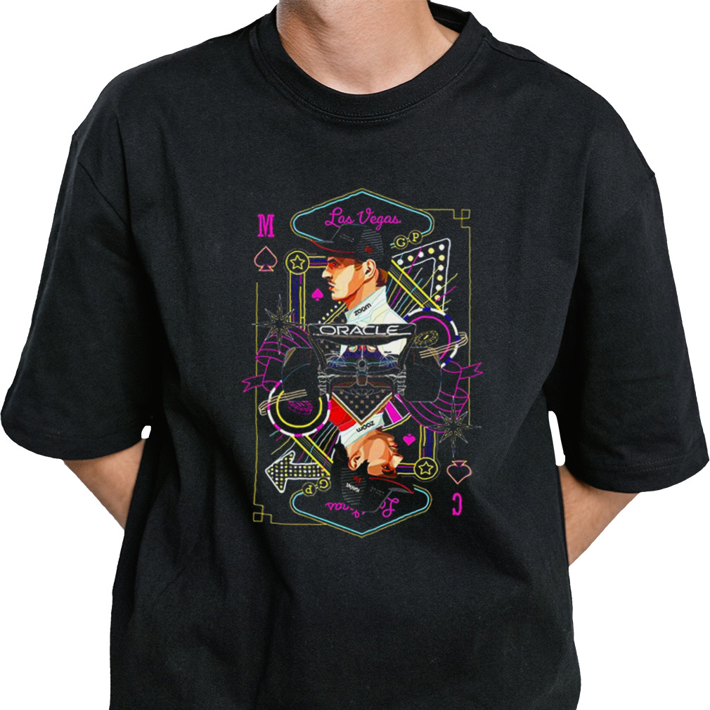 Time For Las Vegas GP Work For Red Bull Racing F1 Max Verstappen and Carlos Sainz Poker Cards Style T-Shirt