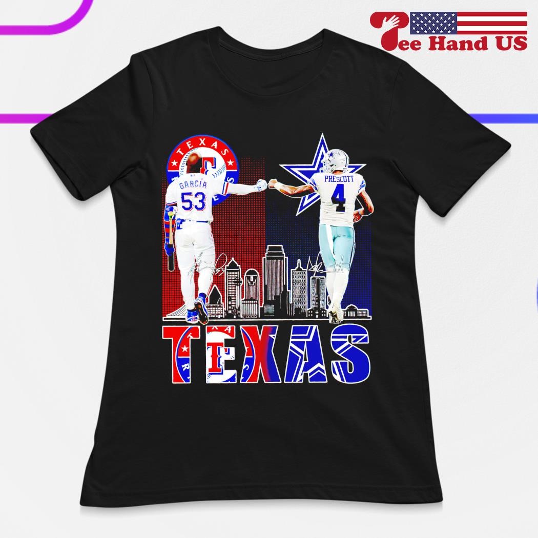 Garcia and Prescott Texas City skyline signature shirt