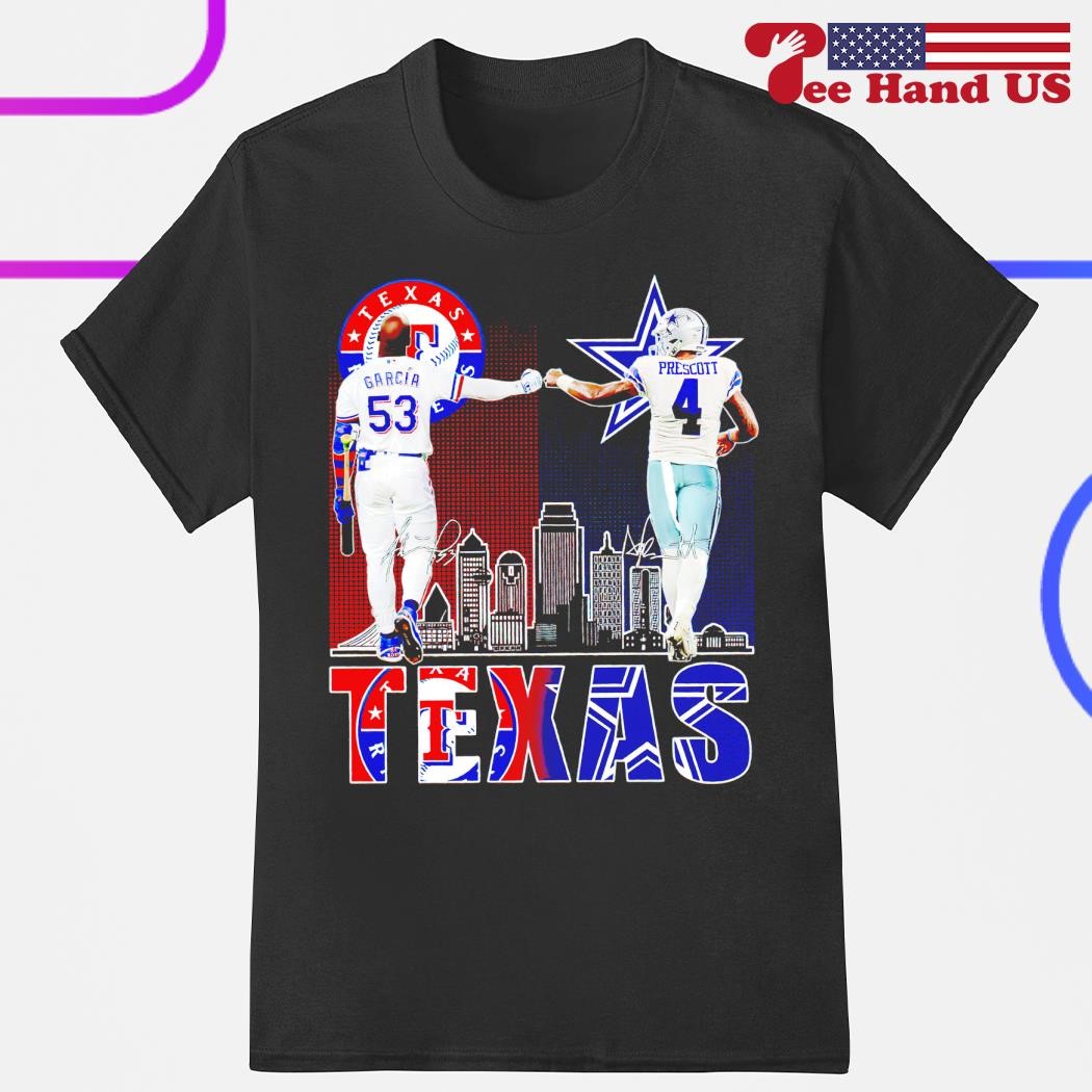 Garcia and Prescott Texas City skyline signature shirt