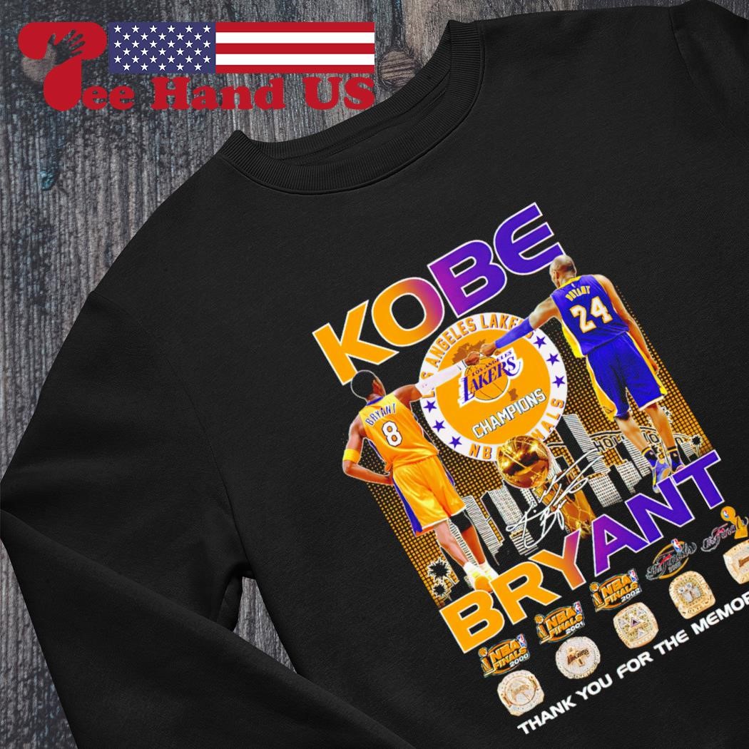 Kobe Bryant Los Angeles Lakers 2024 thank you for the memories signature shirt