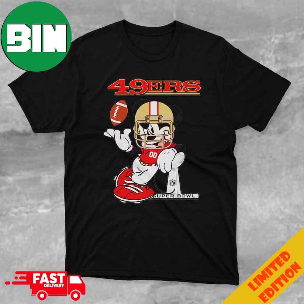 Mickey Mouse x 49ers Super Bowl LVIII Season 2023-2024 Congratulations San Francisco 49ers Champions NFL Playoffs Unisex T-Shirt