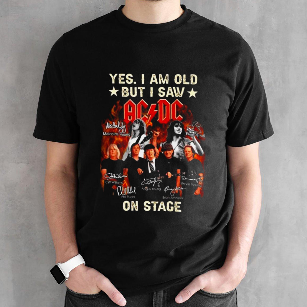 Yes I Am Old But I Saw ACDC On Stage 2024 Signatures Shirt