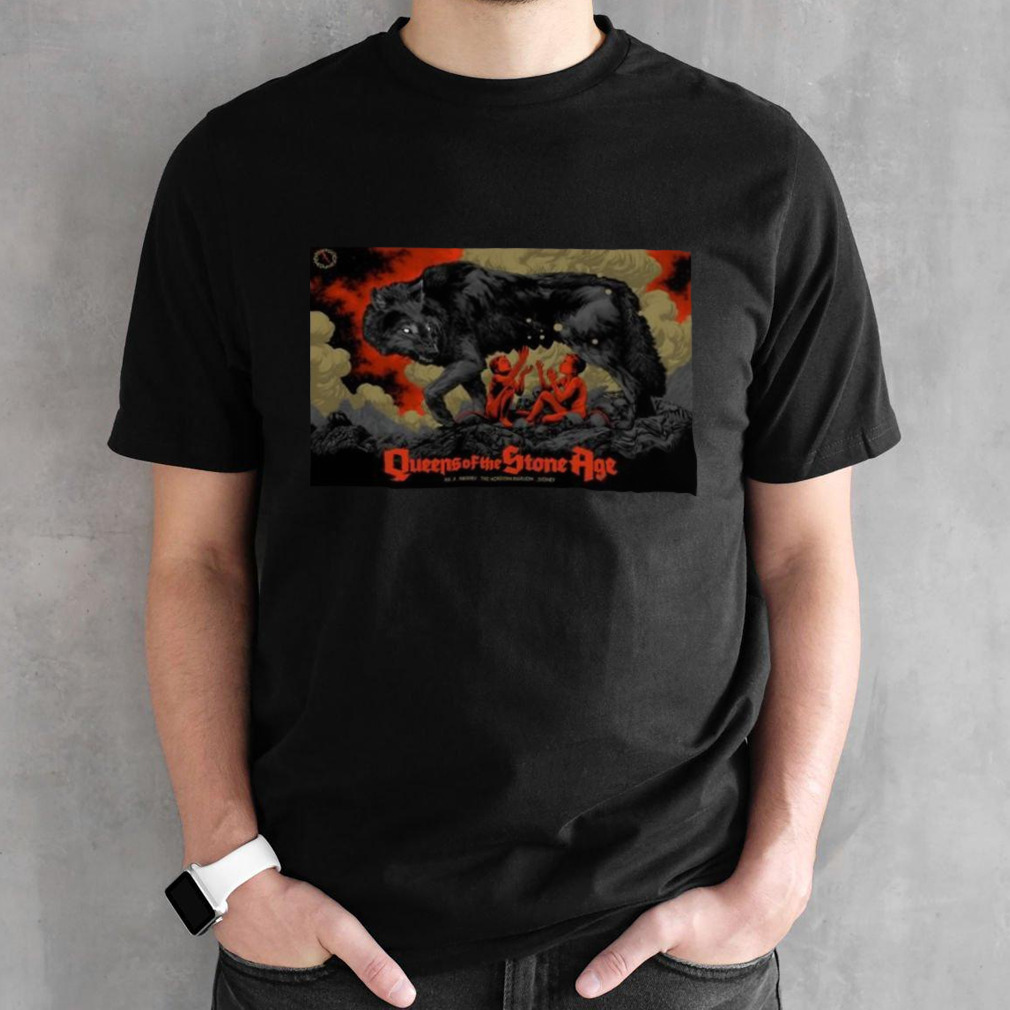 Queens Of The Stone Age Event Poster February 21, 2024 Tour Australia Sydney-landscape T-shirt