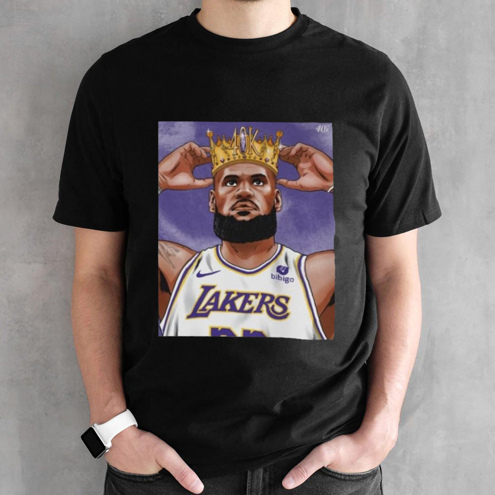 Los Angeles Lakers LeBron James 40 King T-shirt