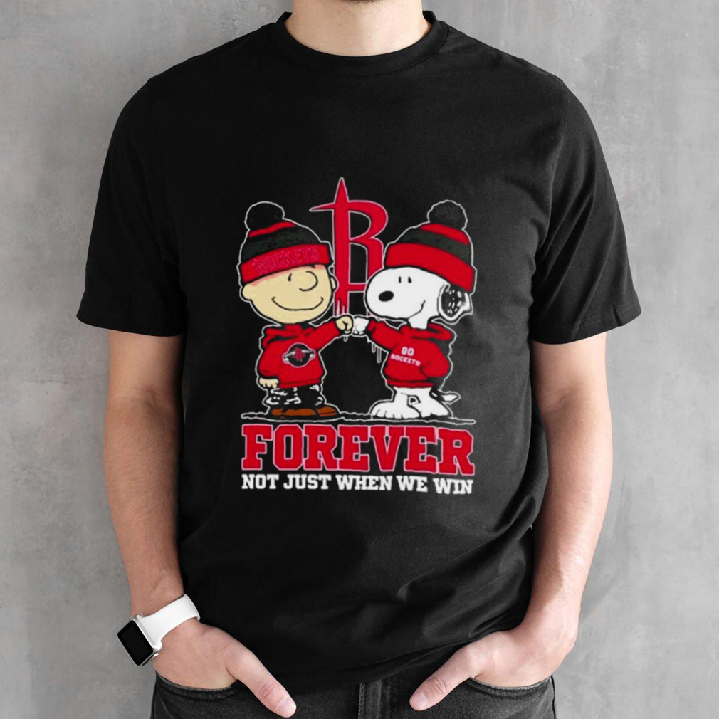Snoopy Fist Bump Charlie Brown Houston Rockets Forever Not Just When We Win Shirt