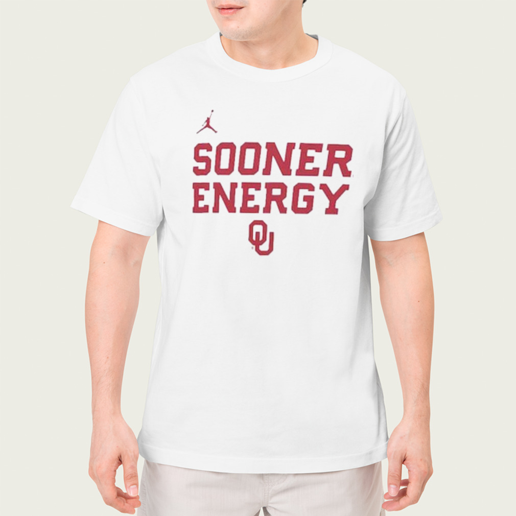 Youth Jordan Brand White Oklahoma Sooners 2024 On Court Bench Energy T Shirt