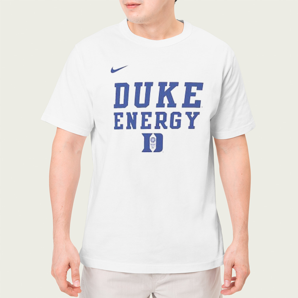 Youth Nike White Duke Blue Devils 2024 On Court Bench Energy T Shirt