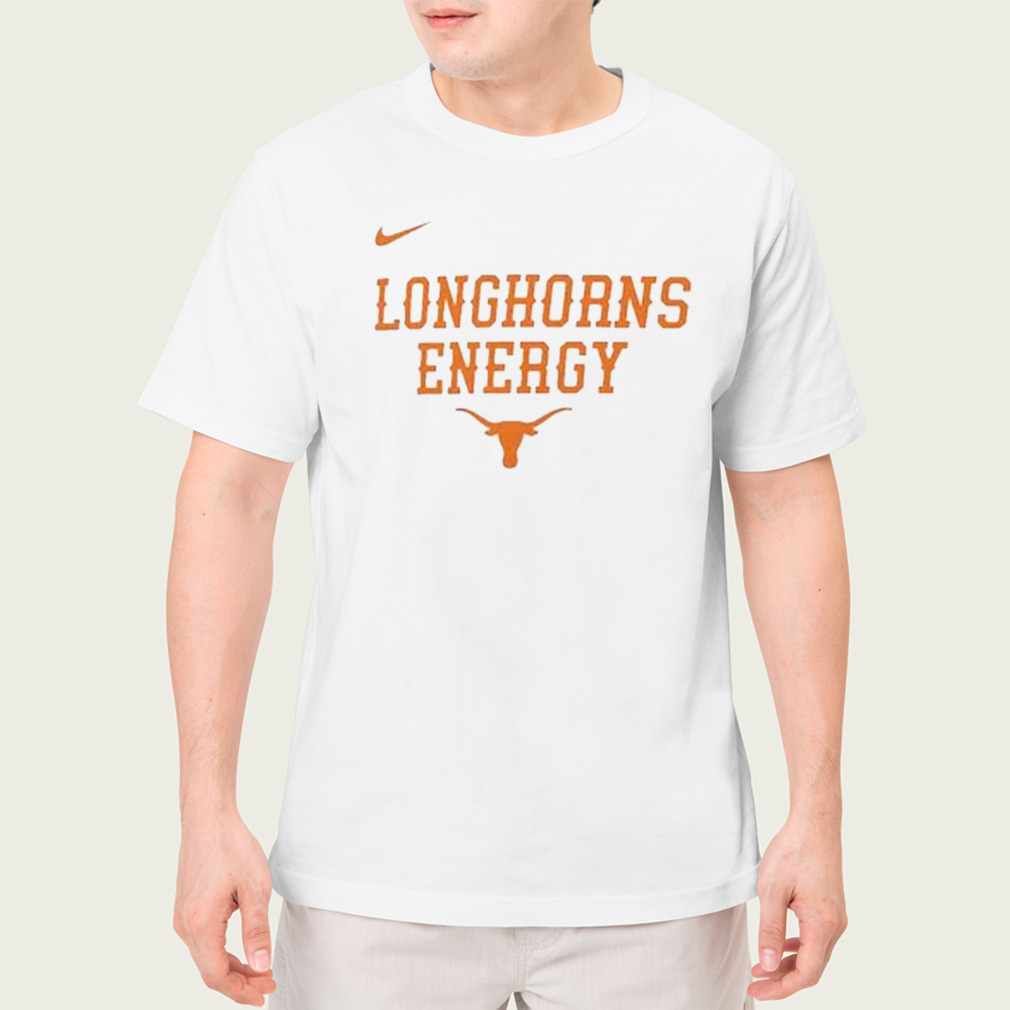 Youth Nike White Texas Longhorns 2024 On Court Bench Energy T Shirt