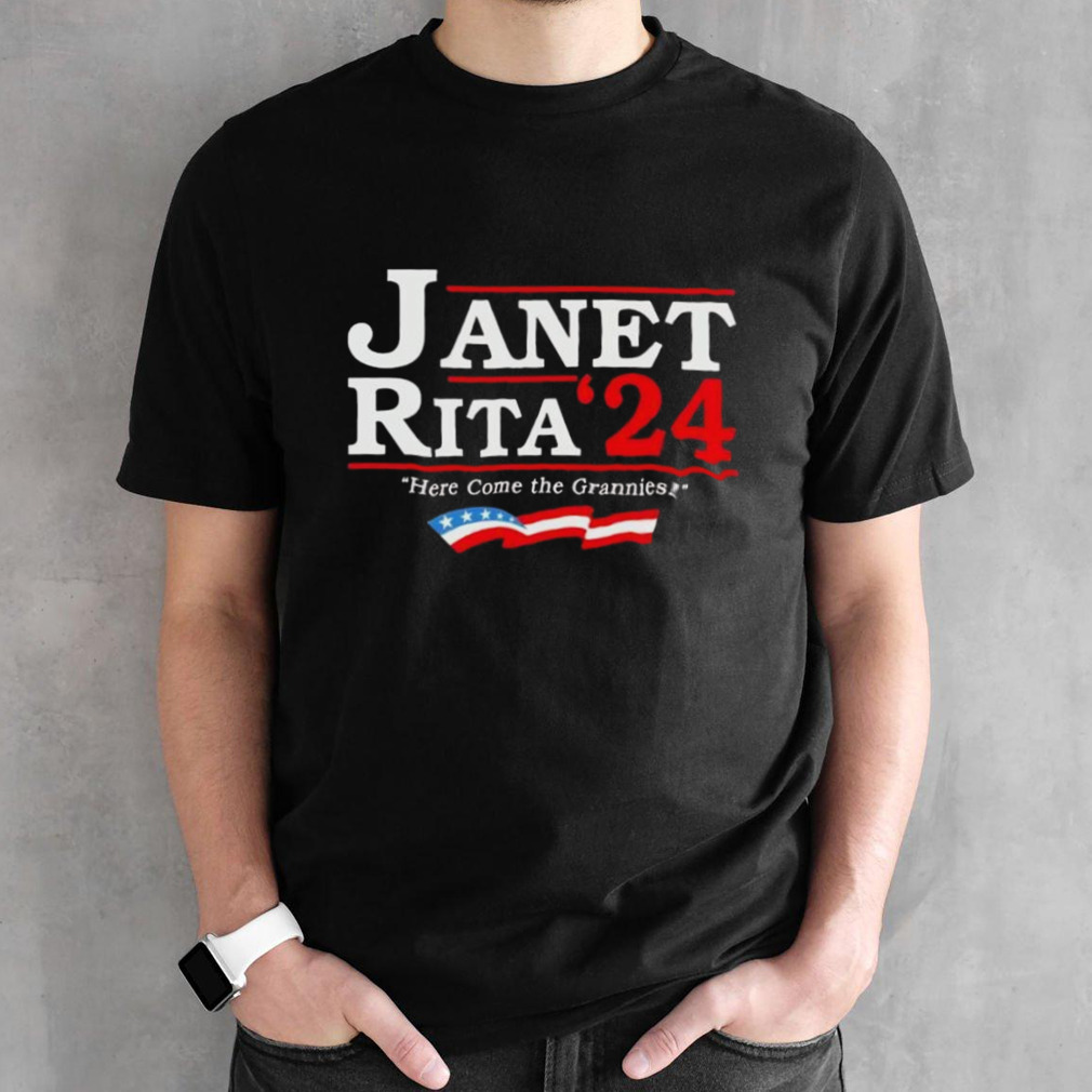 Janet Rita 24 Here Come the Grannies USA Flag Shirt