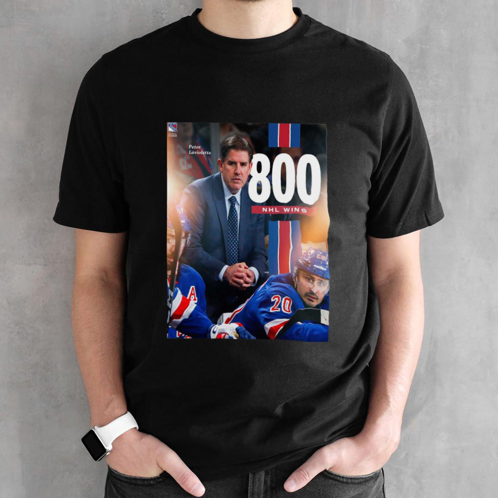 New York Rangers Coach Peter Laviolette With 800 Wins T Shirt