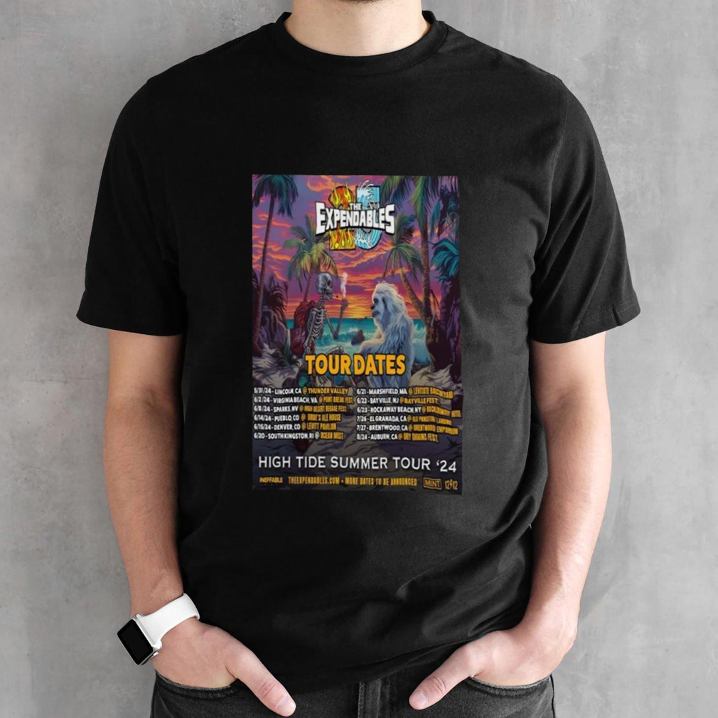 The Expendables High Tide Summer Tour Dates 2024 T-shirt