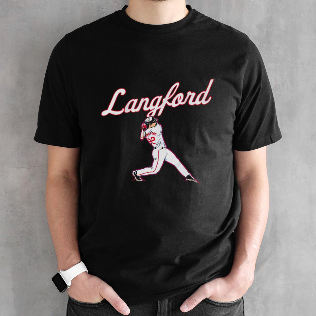 Wyatt Langford Texas Rangers slugger swing shirt