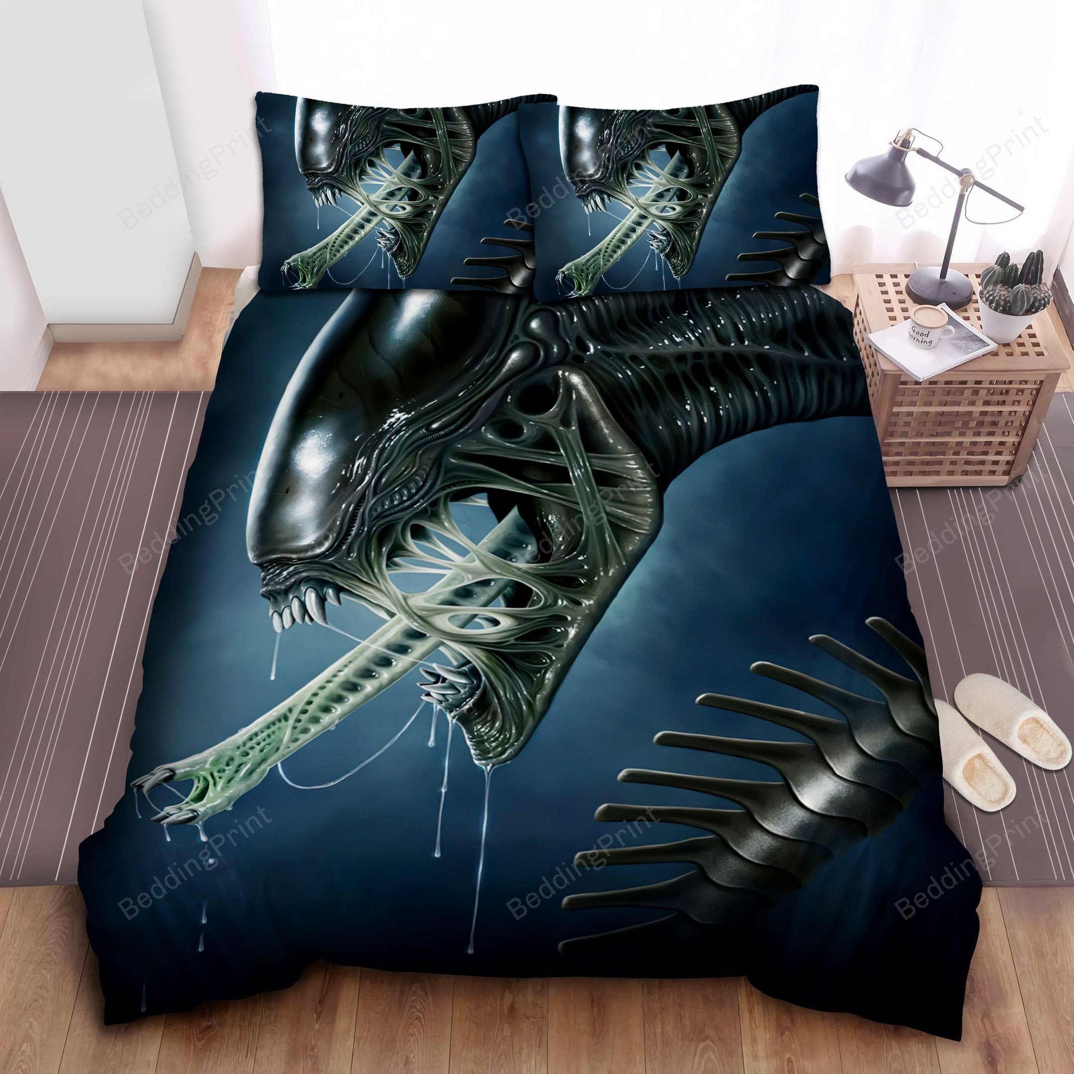 Xenomorph Alien Tongue Bed Sheets Duvet Cover Bedding Sets