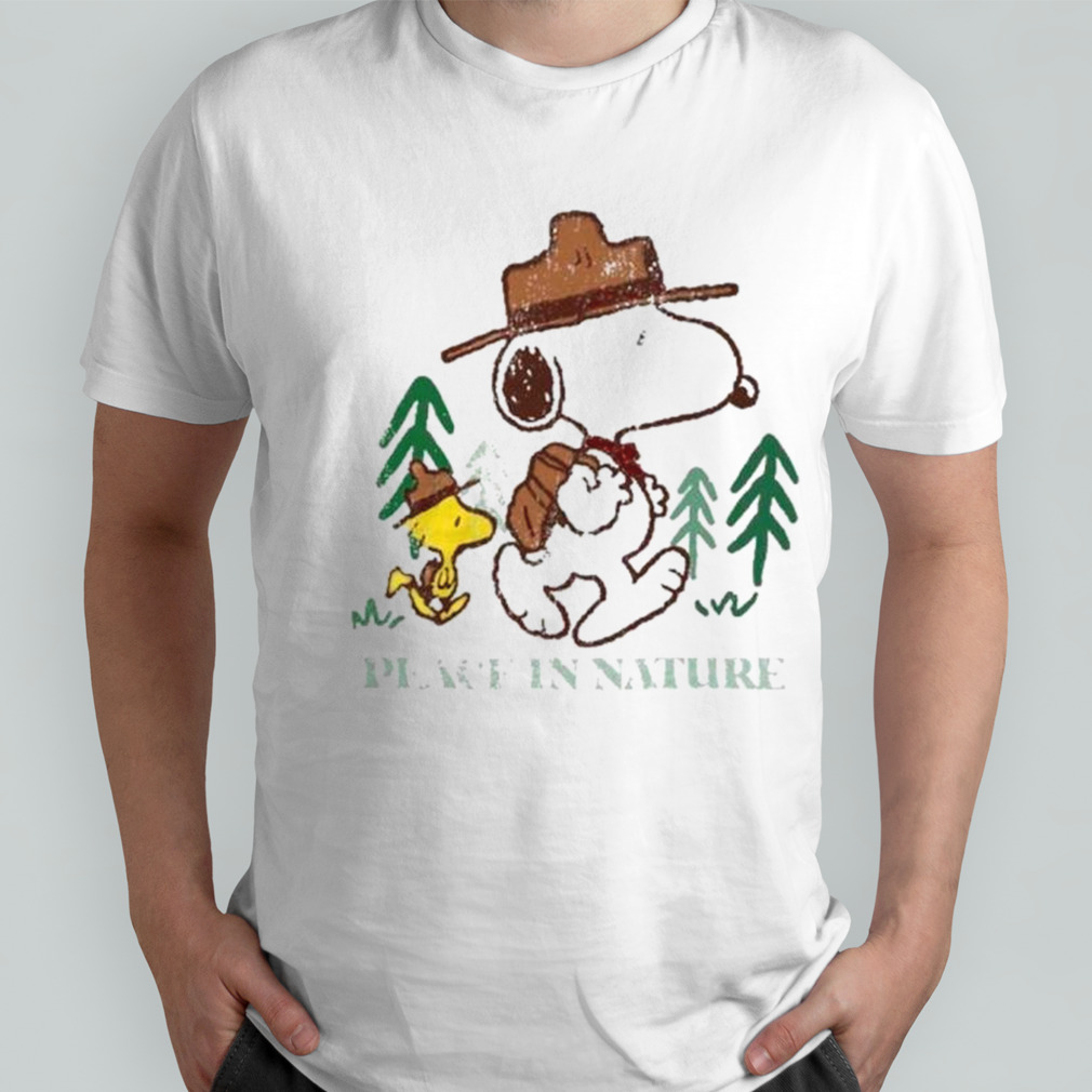 Snoopy and Woodstock peace in nature shirt