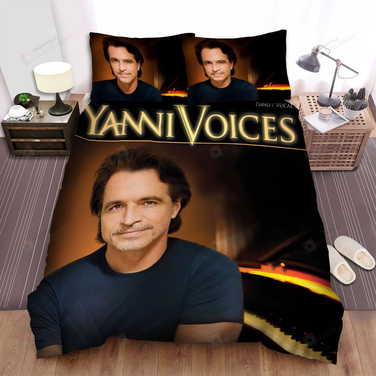 Yanni Voices Album Cover Bed Sheets Spread Comforter Duvet Cover Bedding Sets
