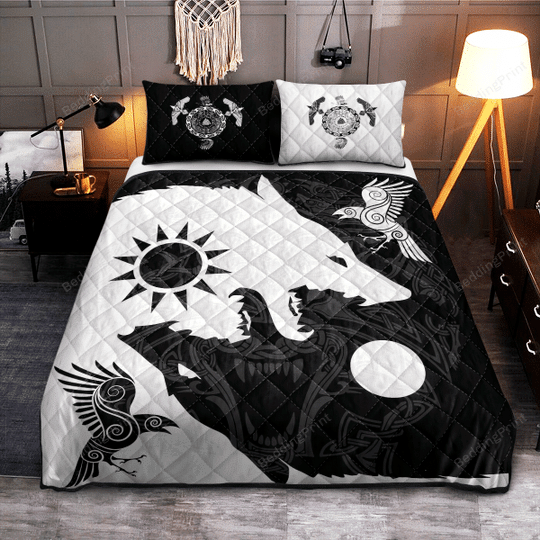 Yin Yang Wolf Bed Sheets Bedspread Duvet Cover Bedding Set