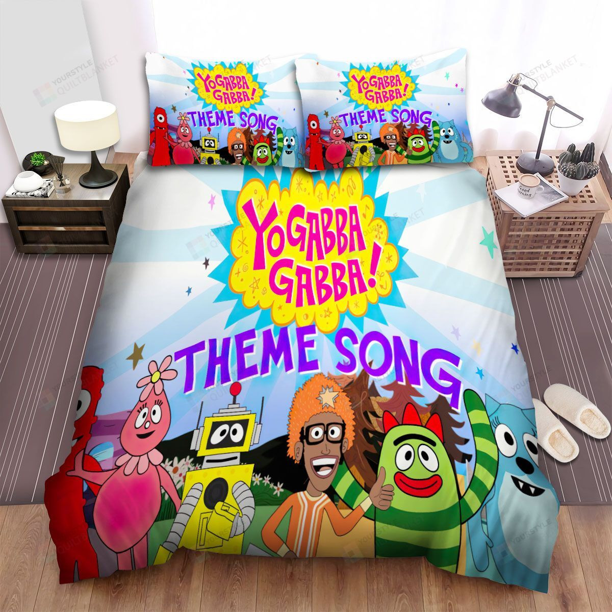 Yo Gabba Gabba! Theme Song Bed Sheets Spread Comforter Duvet Cover Bedding Sets