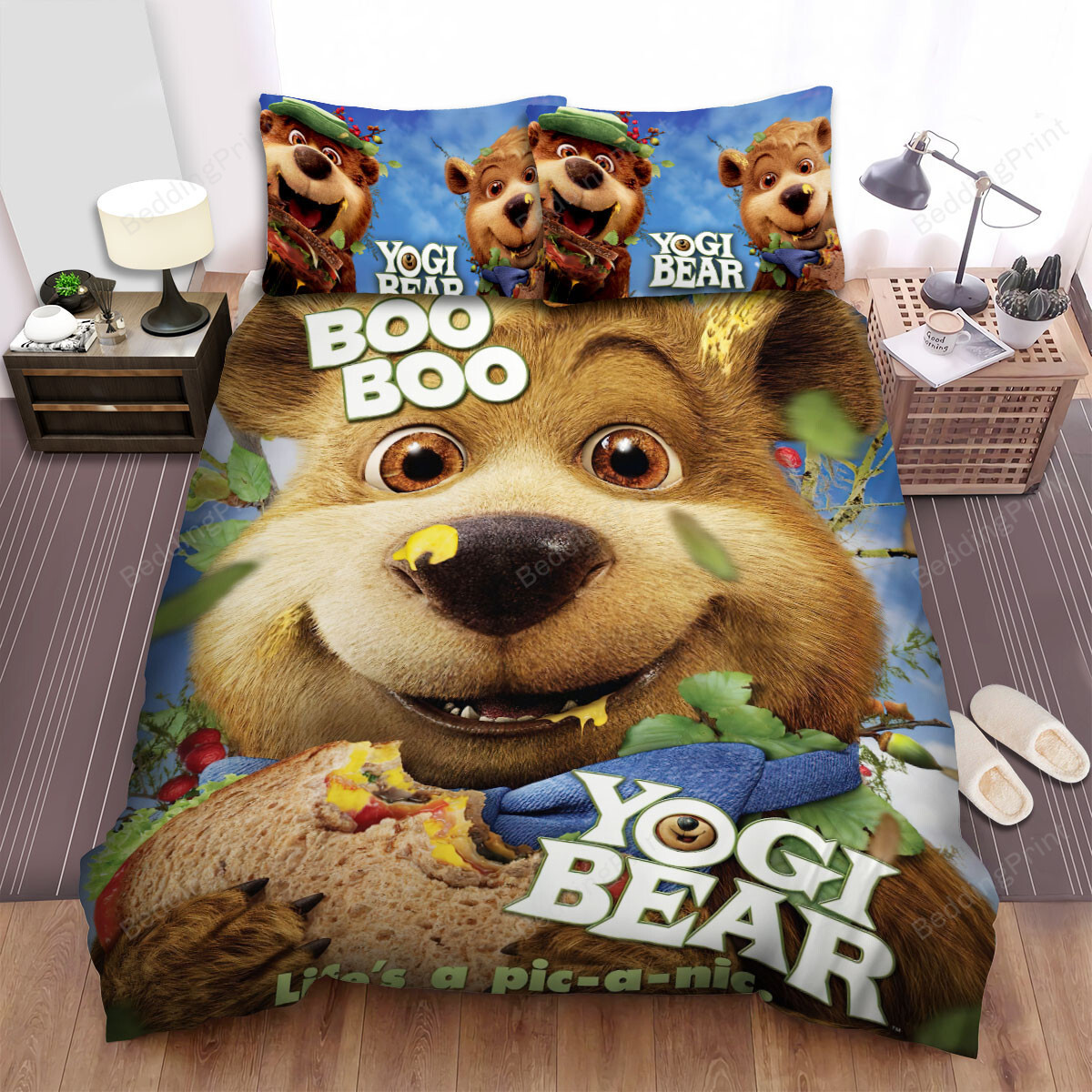 Yogi Bear Boo Boo Bear 3d Poster Bed Sheets Spread Duvet Cover Bedding Sets