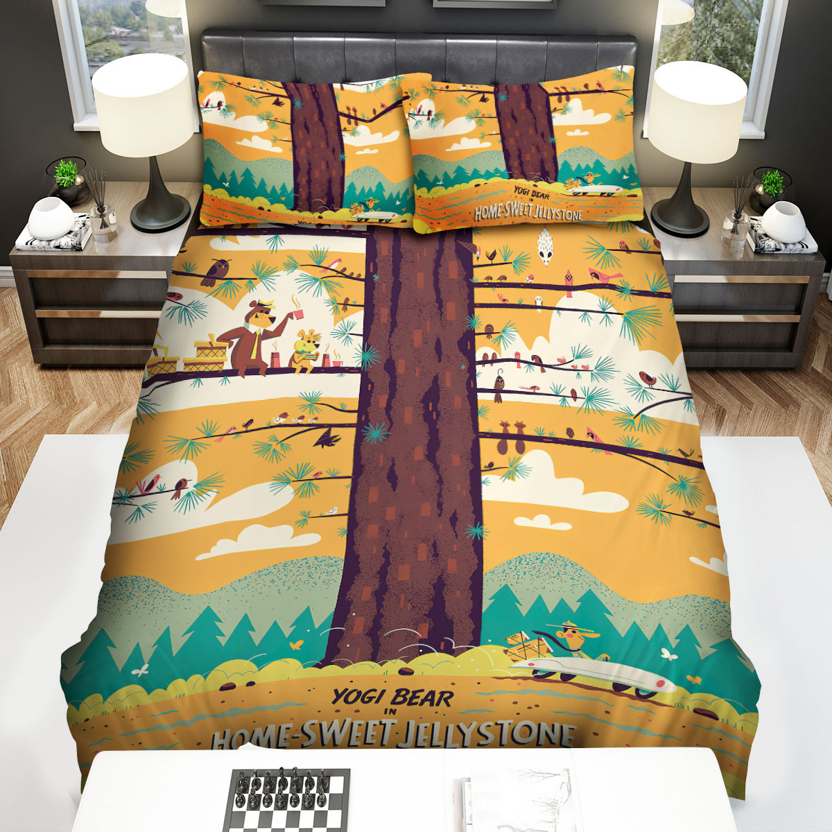 Yogi Bear In Home-Sweet Jellystone Poster Bed Sheets Spread Duvet Cover Bedding Sets