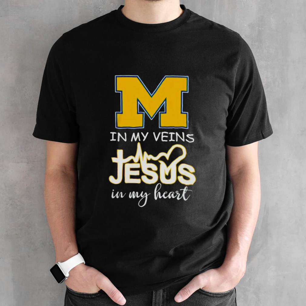 Michigan In My Veins Jesus In My Heart Shirt