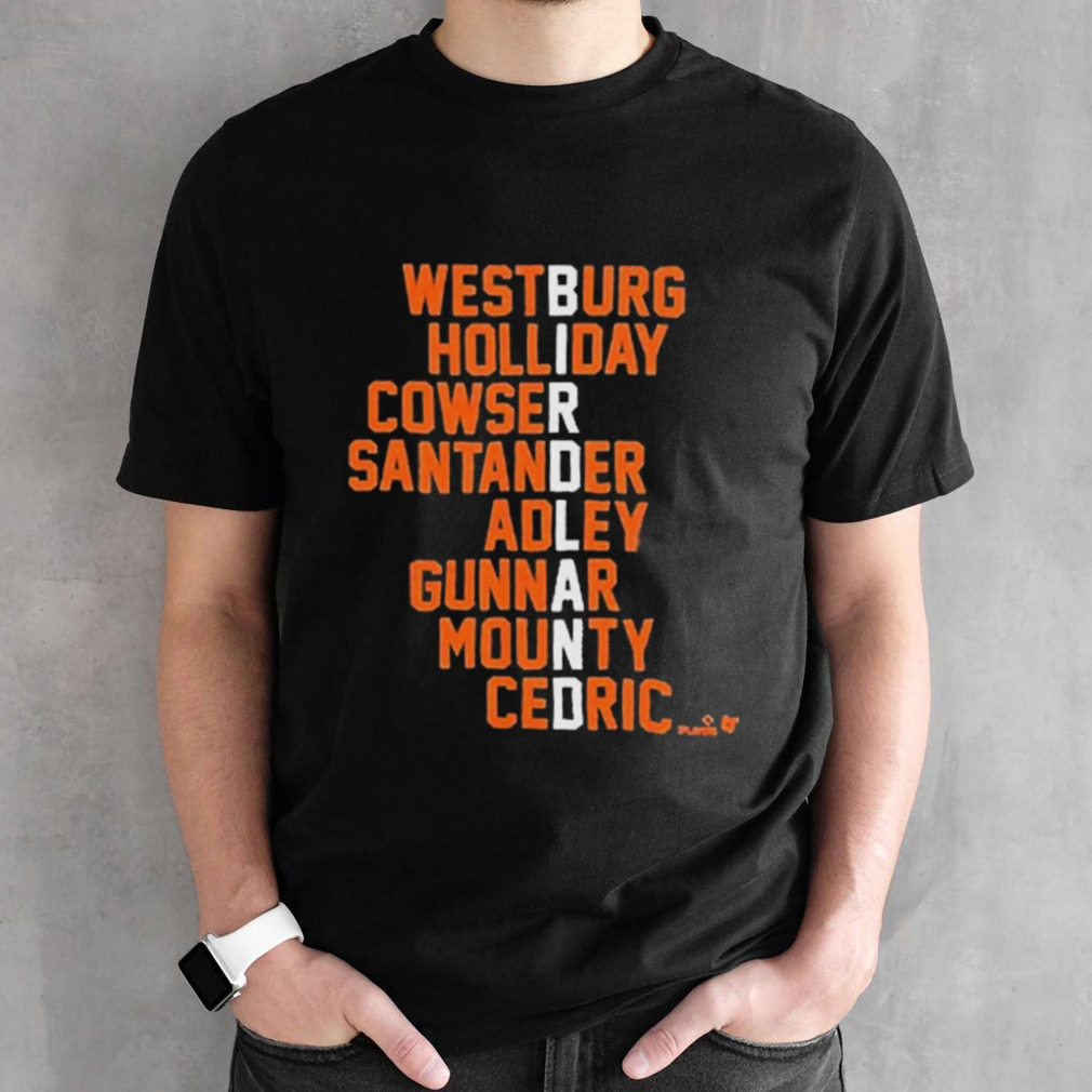 Westburg Holliday Cowser Santander Adley Gunnar Mounty Cedric Shirt