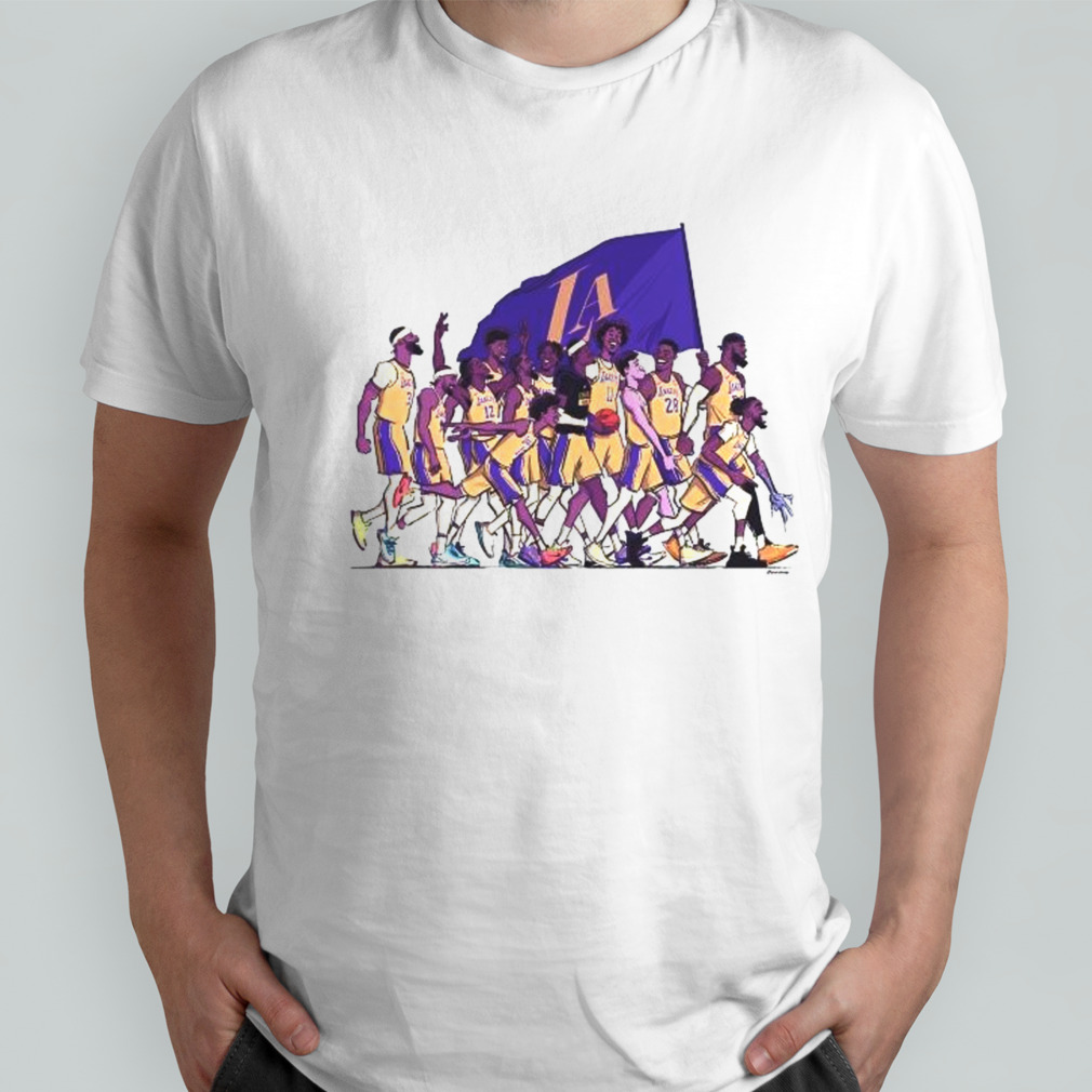 Los Angeles Lakers Lockstep Cartoon Shirt