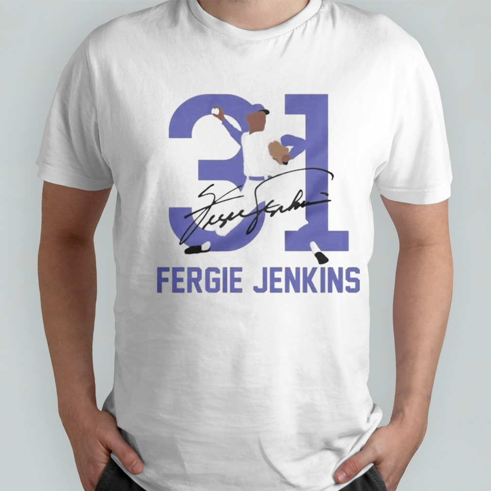 Men’s Teambrown Fergie Jenkins Baseball Signature T-shirt