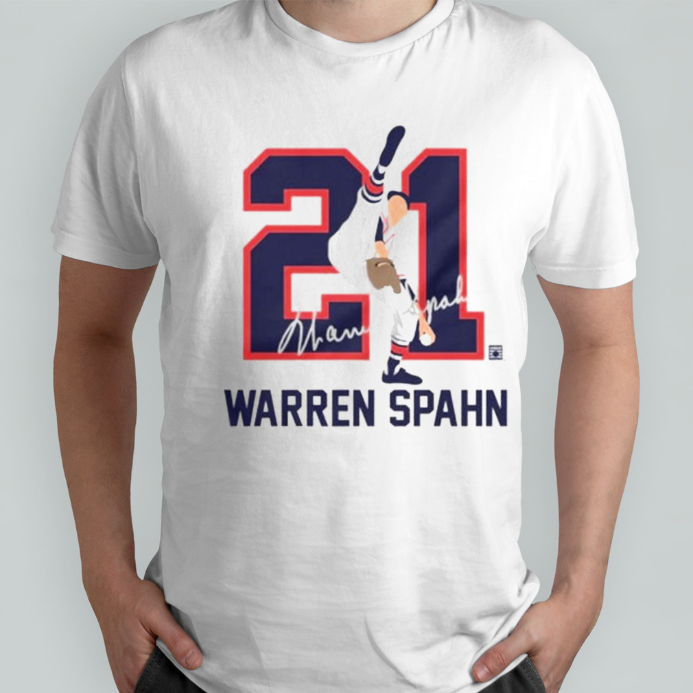 Men’s Teambrown Warren Spahn Baseball Member Signature T-shirt