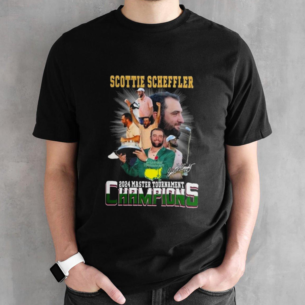 Scottie Scheffler 2024 Master Tournament Champions Signature T-shirt