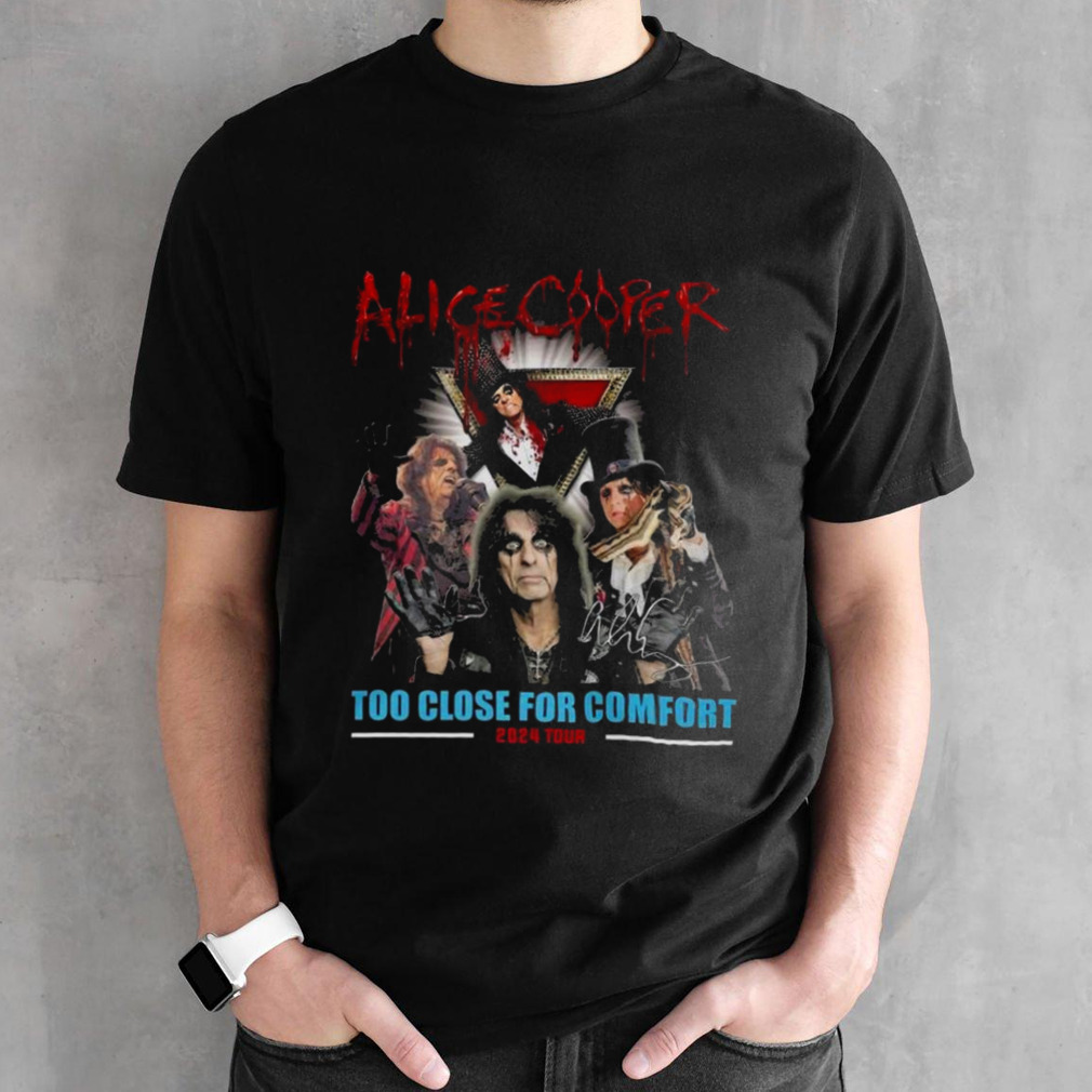 Alice Cooper Too Close For Comfort 2024 Tour Signatures T-shirt