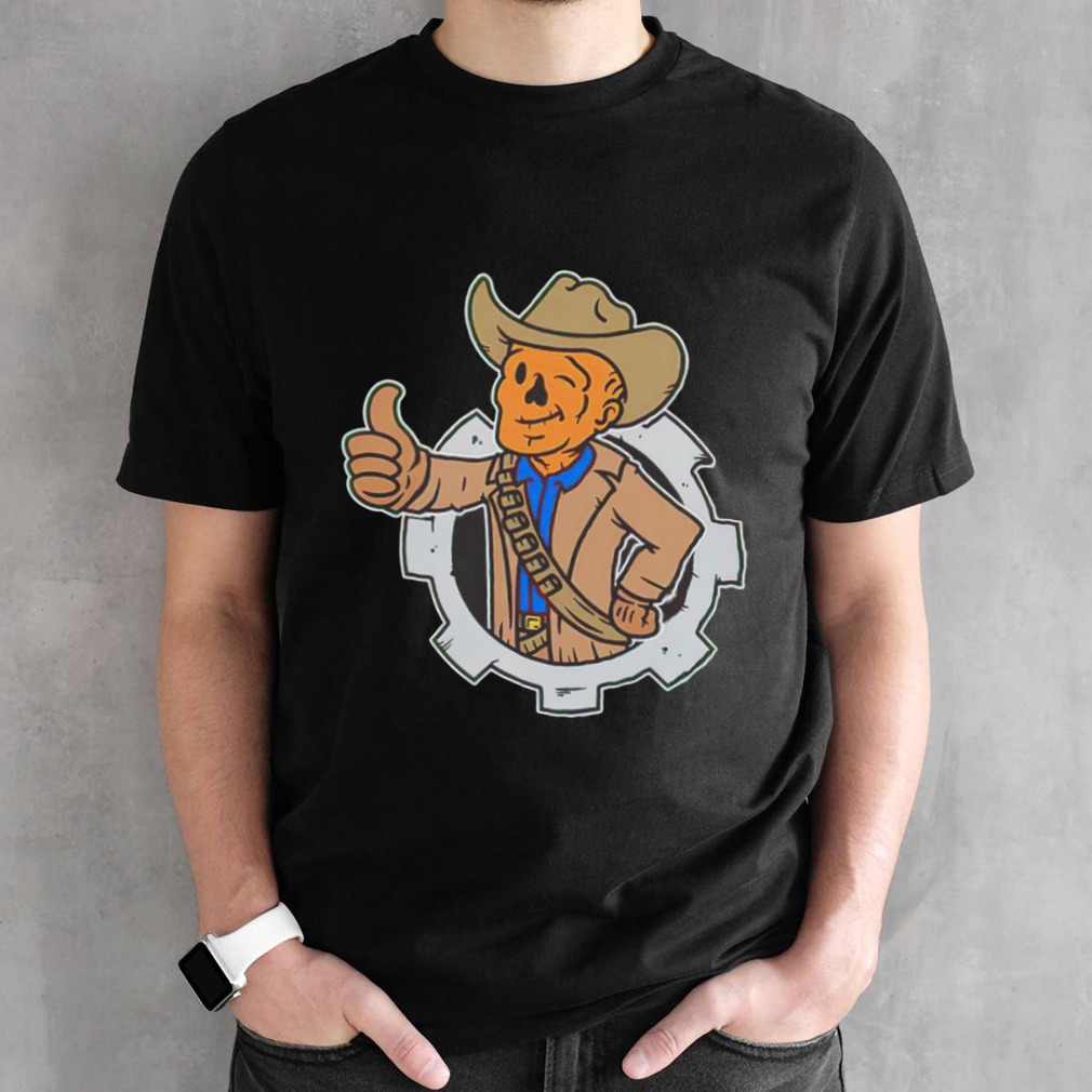 Cooper Howard aka The Ghoul from Fallout in the style of Vault Boy shirt