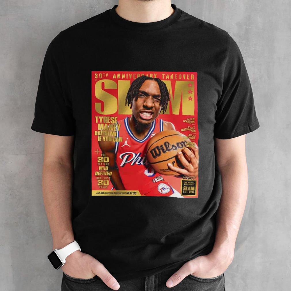 Golden Metal Slam 248 30th Anniversary Takeover Cover Star Tyrese Maxey Catch Me If You C T-Shirt