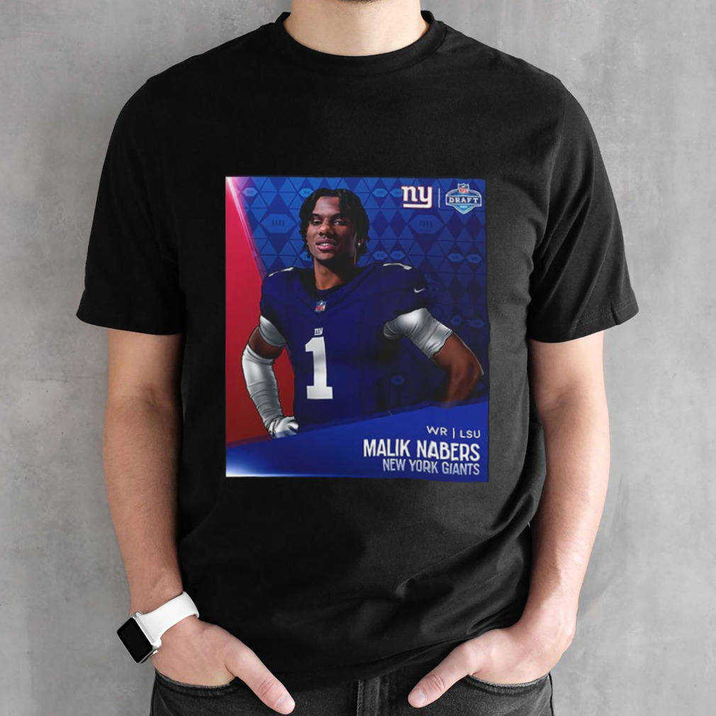 NFL Draft 2024 WR LSU Malik Nabers New York Giants shirt