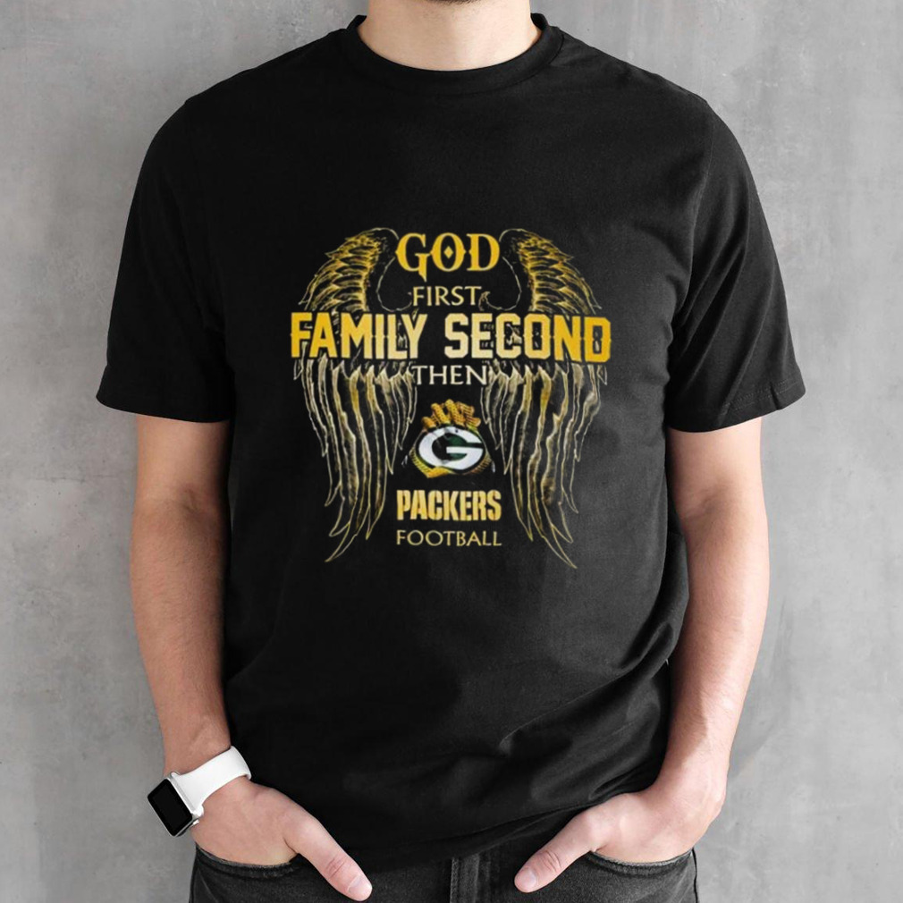 NFL Green Bay Packers Angels Wings God First Family Second Then Chiefs Football Shirt